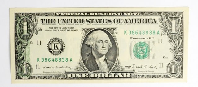 1988  $1 FRN OVER PRINT ERROR AU
