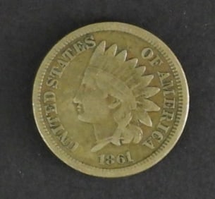 1861 INDIAN HEAD CENT FINE