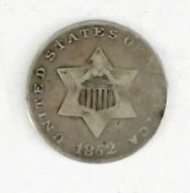 1852 THREE CENT SILVER