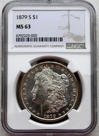 1879-S MORGAN DOLLAR NGC MS-63