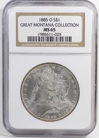 1885-O MORGAN DOLLAR NGC MS65