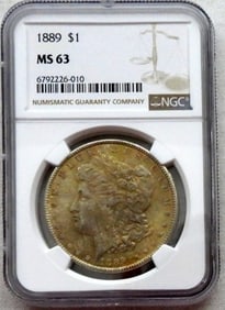 1889 MORGAN DOLLAR NGC MS-63