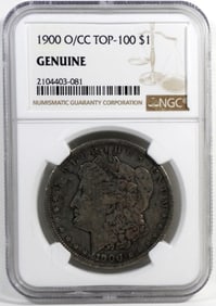 1900 O/CC TOP-100 MORGAN NGC GENUINE