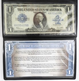1923 # 1 SILVER CERTIFICATE w / COA