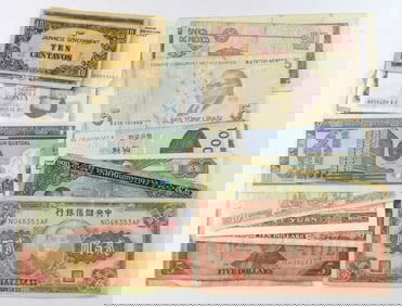 25 pc FOREIGN CURRENCY / PAPER MONEY