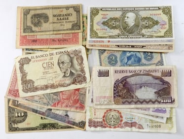 25 pc FOREIGN CURRENCY / PAPER MONEY