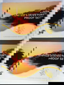(2) 2014 U.S. MINT PROOF SETS