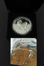 1994 UNICORN 10 YUAN 1 ozt .999 SILVER