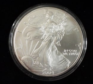 2004 AMERICAN SILVER EAGLE BU