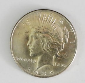 1934 PEACE SILVER DOLLAR