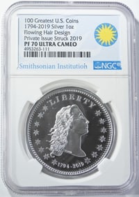 1794-2019 SILVER 1oz ROUND NGC PF-70 UC