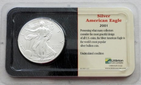2001 SILVER EAGLE BU IN LITTLETON PACK