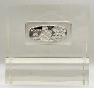 1976 FATHERS DAY STERLING PAPER WEIGHT