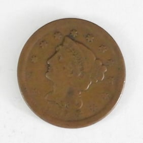 1857 BRAIDED HAIR CENT