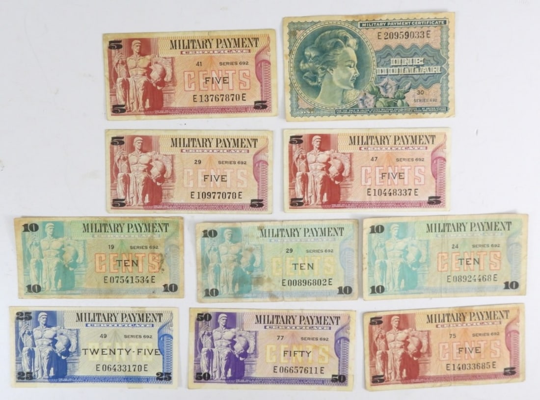 (10) MILITARY PAYMENT CERTIFICATES( SERIES 692) (1 of 2)