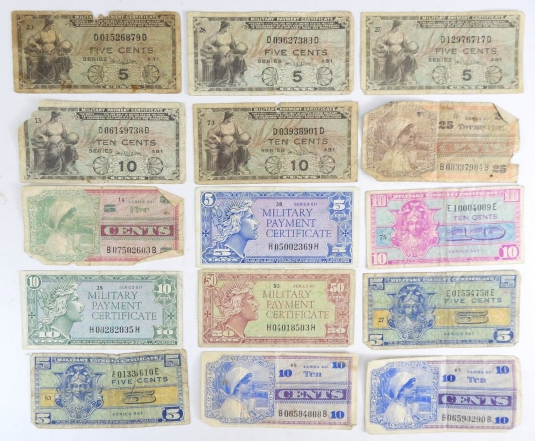(15) US MILITARY PAYMENT  NOTES , MIXED SERIES (1 of 2)