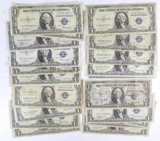 (25) $1 SILVER CERTIFICATES, NICE MIX