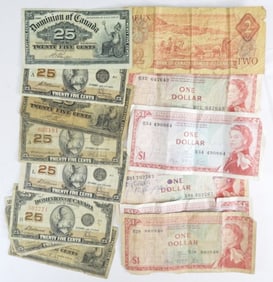$11 VINTAGE CANADA/ ENGLAND  MONEY