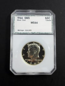 1966 SMS KENNEDY HALF PCI GEM UNC CAMEO