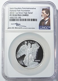 2016 ST. GAUDENS COMMEM 1oz NGC PF-70 UC