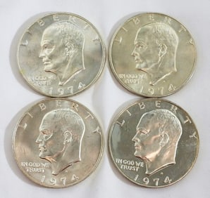 (4) EISENHOWER SILVER DOLLARS