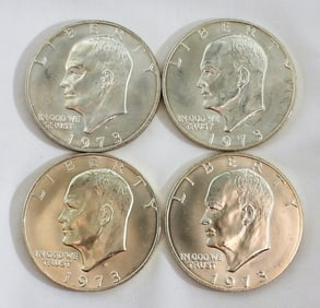 (4) EISENHOWER SILVER DOLLARS