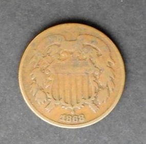 1868 TWO CENT PIECE