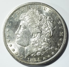 1894-S MORGAN DOLLAR AU