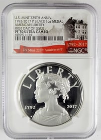 2017-P AMERICAN LIBERTY NGC PF70 UC