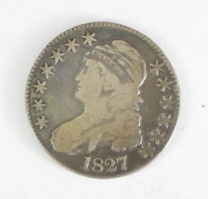 1827 CAPPED BUST HALF DOLLAR