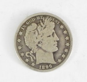 1896  BARBER HEAD HALF DOLLAR