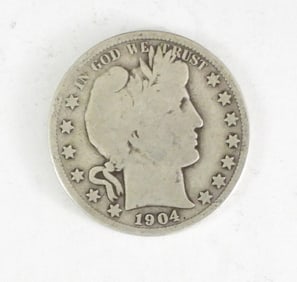 1904 BARBER HEAD HALF DOLLAR