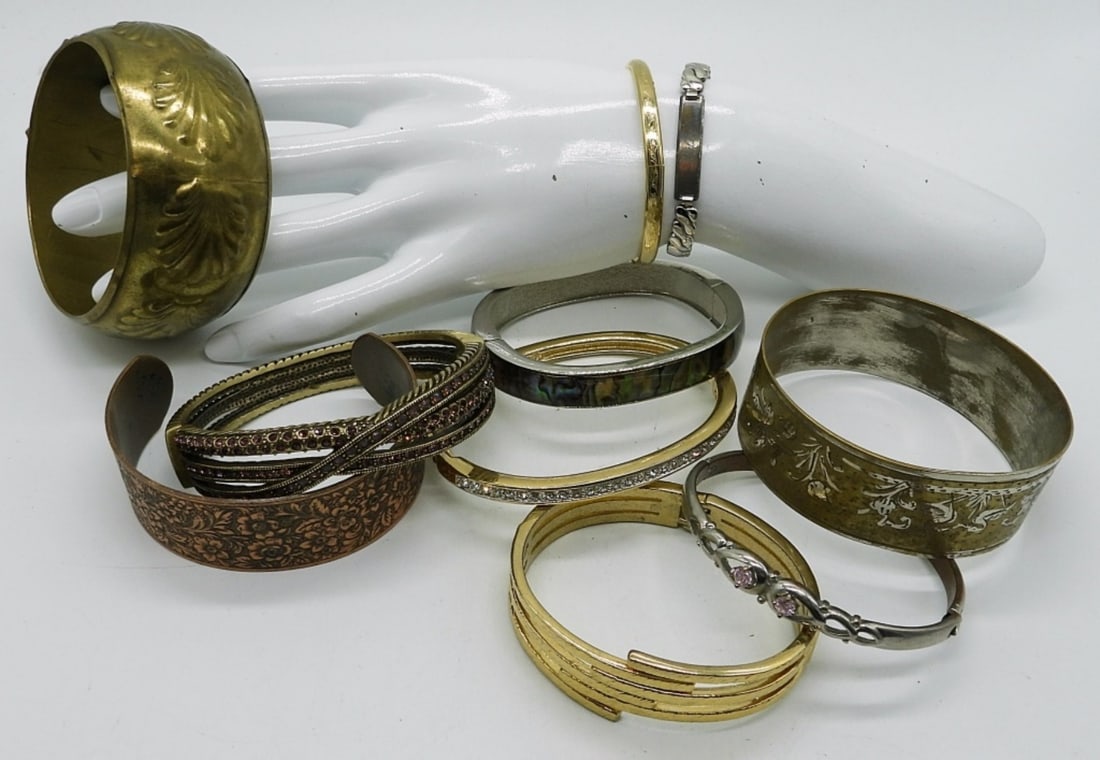 (10) FASHION BANGLE & CUFF BRACELETS (1 of 1)