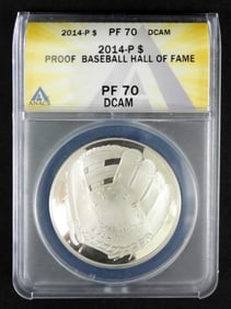 2014-P NATIONAL BASEBALL HOF SILVER $1