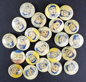 (23)1930 CRACKER JACK BASEBALL PIN BUTTONS
