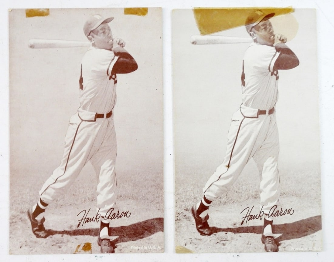 (2) 1947-66 HANK AARON EXHIBITS: with TAPE