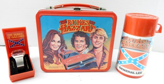 DUKES OF HAZZARD METAL LUNCH BOX & WATCH