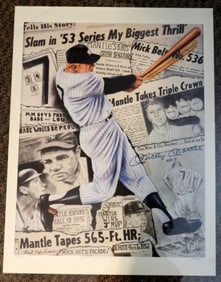 MICKEY MANTLE SIGNED LITHO #72/750