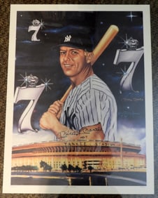 MICKEY MANTLE SIGNED LITHO #98/750