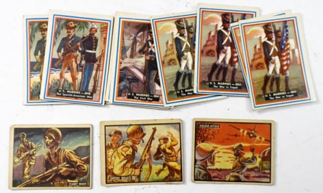 (11) 1953 TOPPS MARINES IN UNIFORMS & MORE