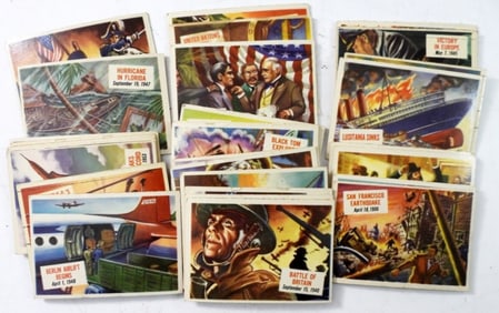(33) TOPPS 1954 SCOOP TRADING CARDS
