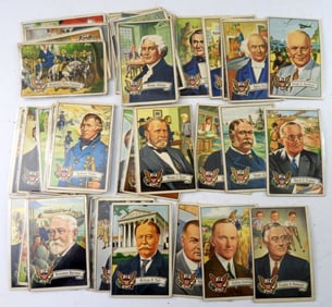 (36)1956 TOPPS US PRESIDENTS COMPLETE SET
