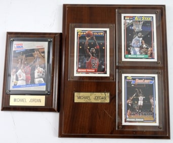 2 MICHAEL JORDAN COLLECTABLE PLAQUES