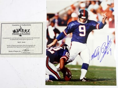MATT BAHR SIGNED PHOTO