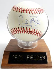 CECIL FIELDER AUTOGRAPH BASEBALL