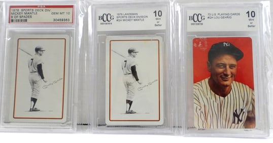 (3) GRADED BASEBALL STAR CARDS