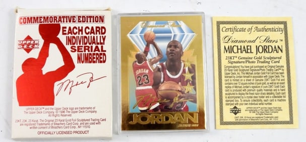 1996 UPPER DECK 23K GOLD MICHAEL JORDAN