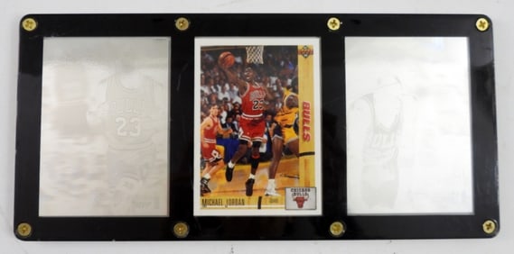 MICHAEL JORDAN 3 CARD PLAQUE (HOLOGRAM)