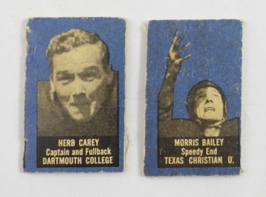 (2) 1950 TOPPS FELT FOOTBALL CARDS