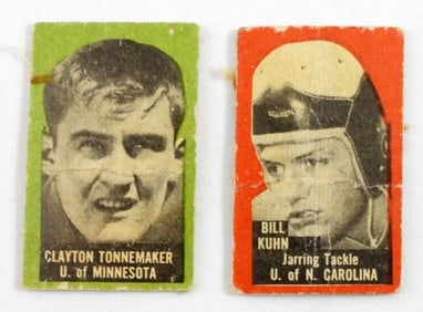 (2) 1950 TOPPS FELT FOOTBALL CARDS